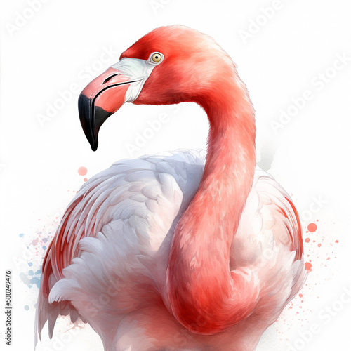  Stunning Flamingo Watercolour Portrait