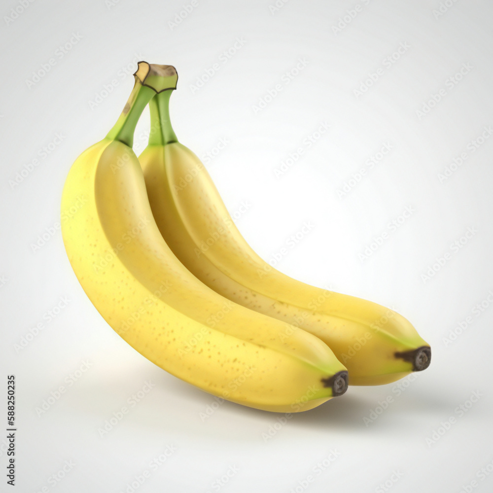 bananas isolated on white AI generates image bananas isolated on white AI generates image