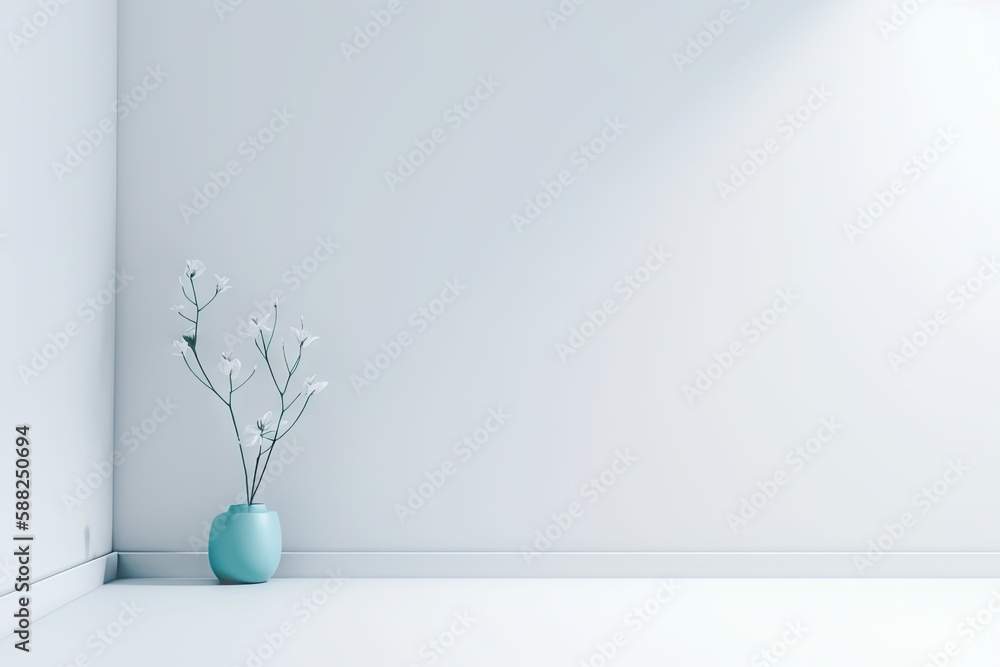 Plant in a interior. AI generated art illustration. Plant in a interior. AI generated art illustration.