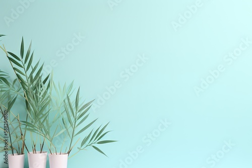 Christmas background with fir branches and snow. AI generated art illustration.