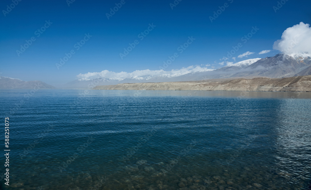 Scenery of Baisha Lake in Kashgar, Xinjiang   