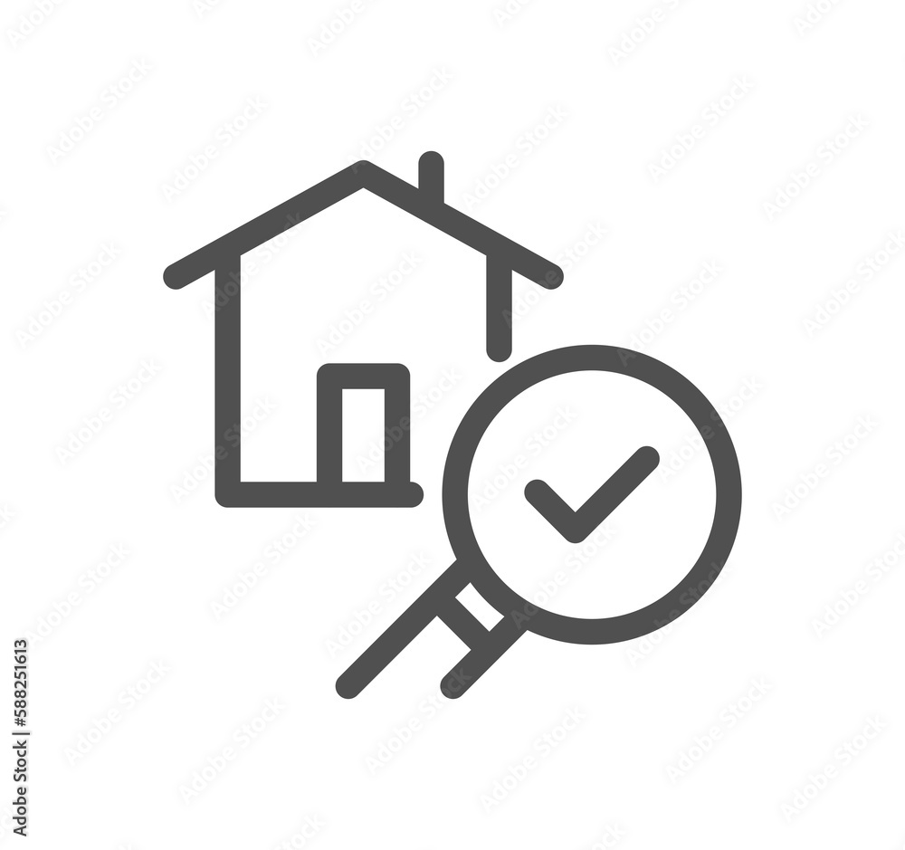 Inspection related icon outline and linear symbol. Inspection related icon outline and linear symbol.