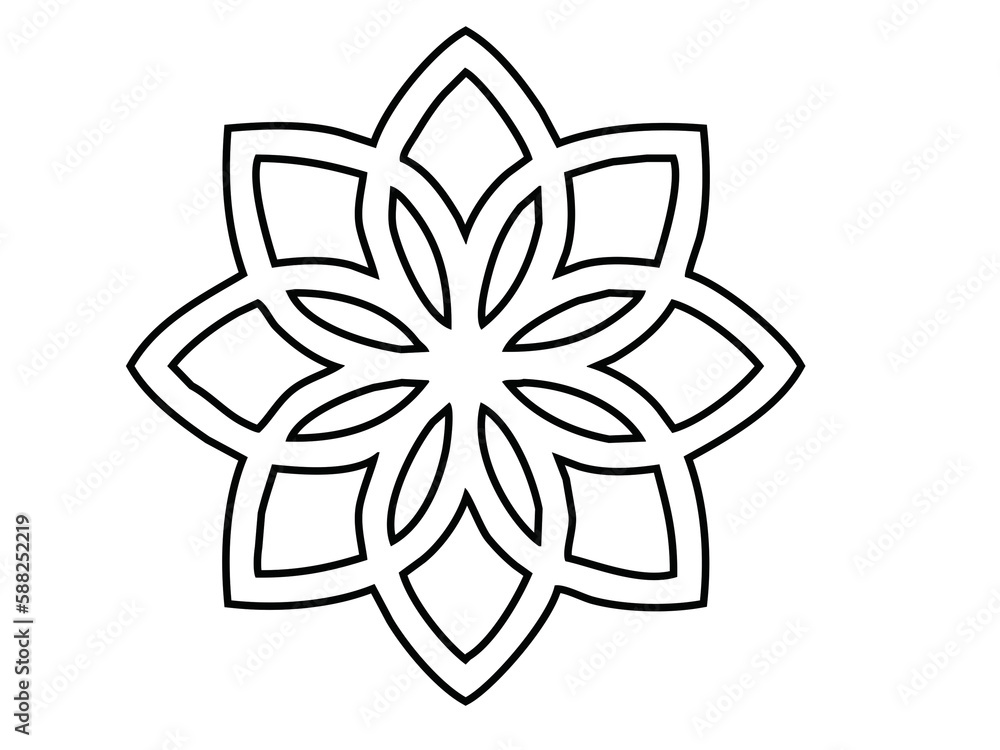 Stylized lotus illustration art. It can be used in logo, sign and symbol .