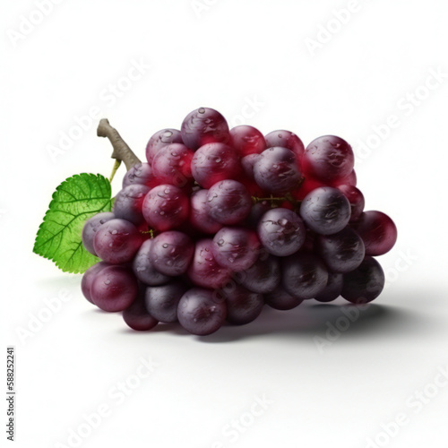 Grape isolated on a white background AI generates image