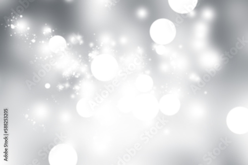 white bokeh on gray backdrop blurred for wallpaper or product montage with artwork design template.
