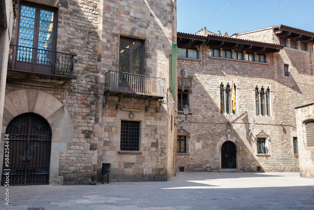 Cases dels Canonges in the Gothic Neighborhood of Barcelona, Spain Cases dels Canonges in the Gothic Neighborhood of Barcelona, Spain