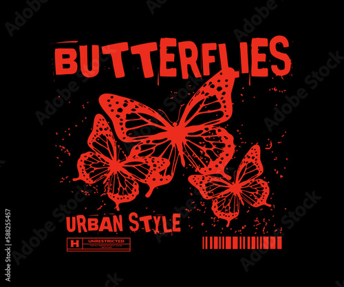 Butterflies illustration Pixel style t shirt design, vector graphic, typographic poster or tshirts street wear and Urban style