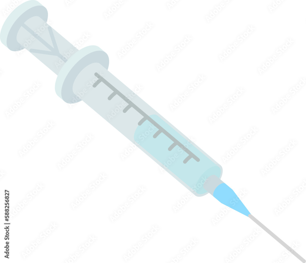 ヘルスケア_薬液の入った注射器 主線なし ヘルスケア_薬液の入った注射器 主線なし