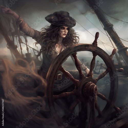 Ghost pirate created with AI