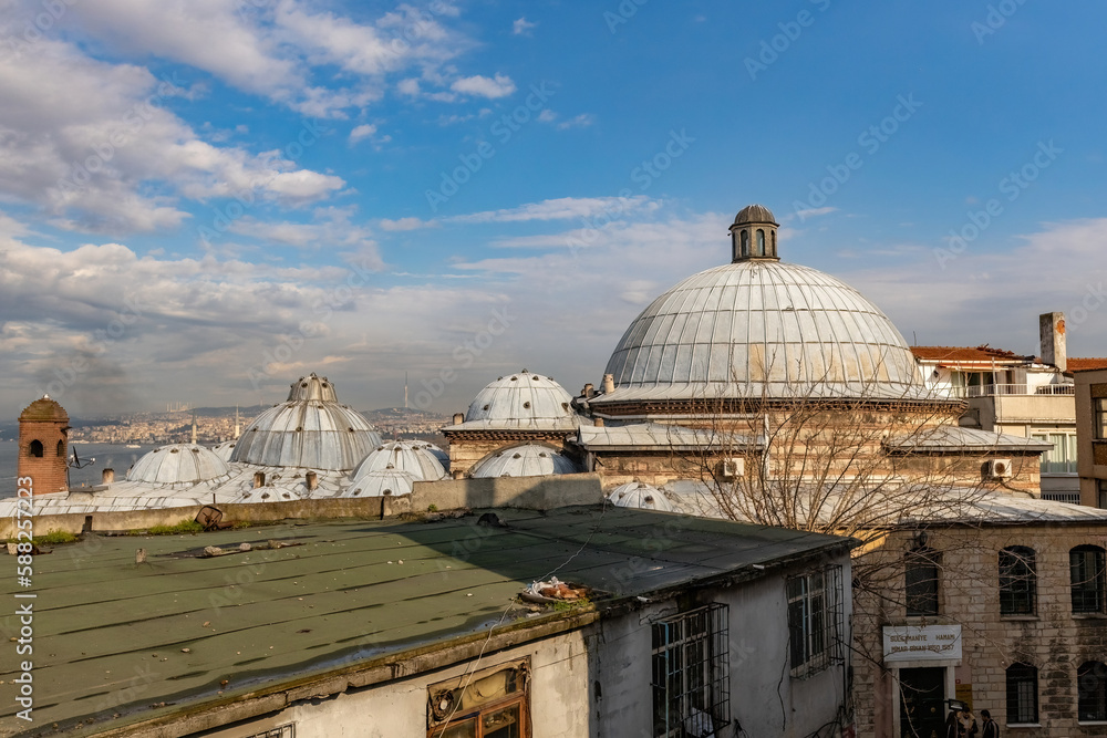 Aerial view of Istanbul from Suleymaniye Mosque in Istanbul, Turkey Aerial view of Istanbul from Suleymaniye Mosque in Istanbul, Turkey