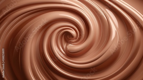 Milk chocolate cream swirl, generative ai