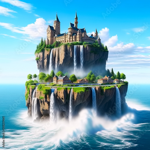 Cliff Hanging Floating Isla...