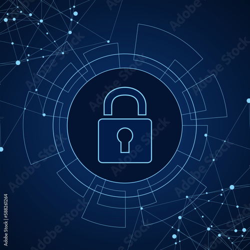 Cyber security technology concept , Shield With Keyhole icon with world map background , personal data , vector illustration.