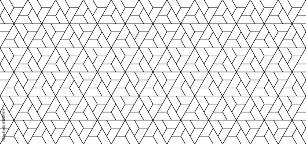Mix triangular and hexagon tiles design. Floor, backsplash, and wall pavement tessellation. Digital wallpaper texture idea. Mix triangular and hexagon tiles design. Floor, backsplash, and wall pavement tessellation. Digital wallpaper texture idea.