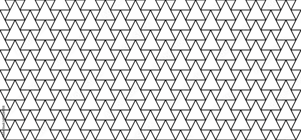 Fototapeta premium Triangular floor tiles design. Floor, backsplash, and wall pavement tessellation. Digital wallpaper texture idea.