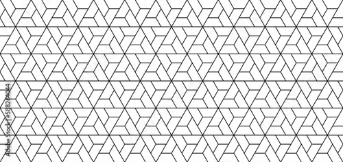Mix triangular and hexagon tiles design. Floor, backsplash, and wall pavement tessellation. Digital wallpaper texture idea.