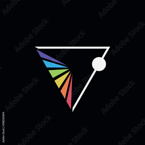 a white light through prism dispersion icon
