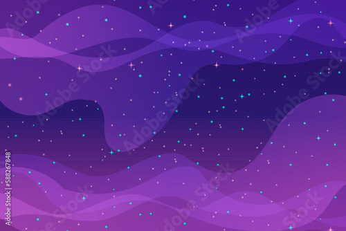 abstract blue background with stars, cartoon galaxy background
