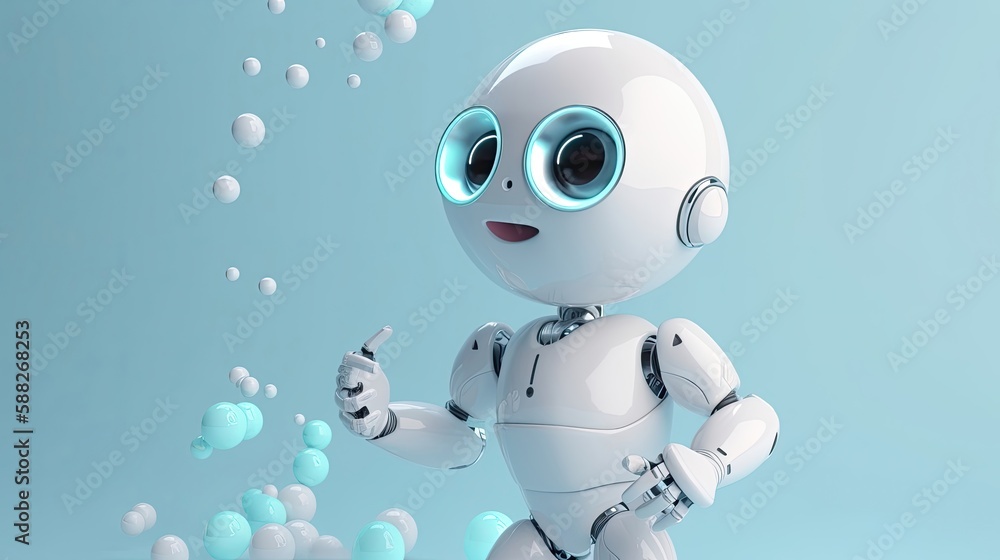 Smiling robot . Generative AI Smiling robot . Generative AI