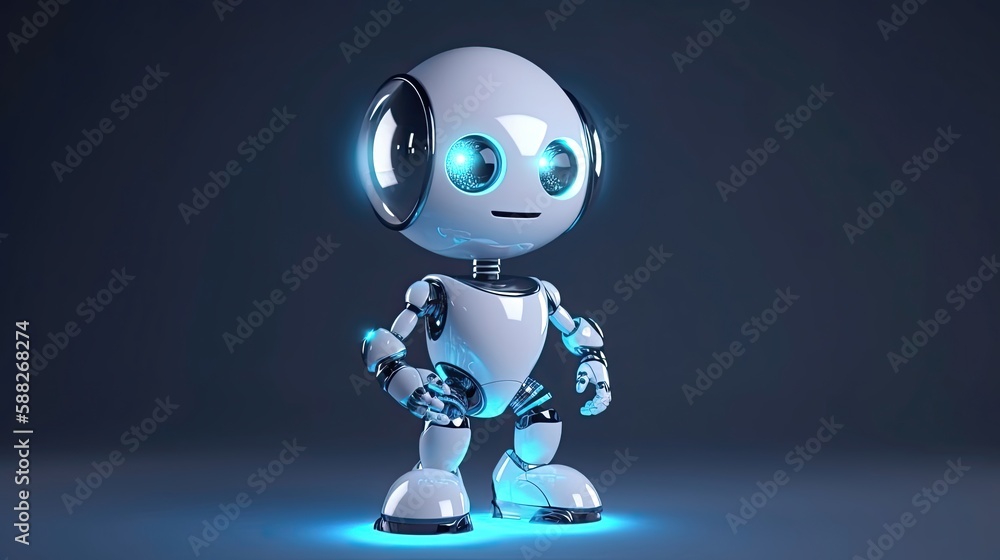 Smiling robot . Generative AI Smiling robot . Generative AI