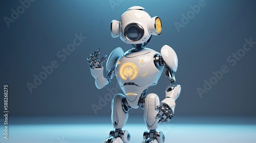 Smiling robot . Generative AI © AdriFerrer