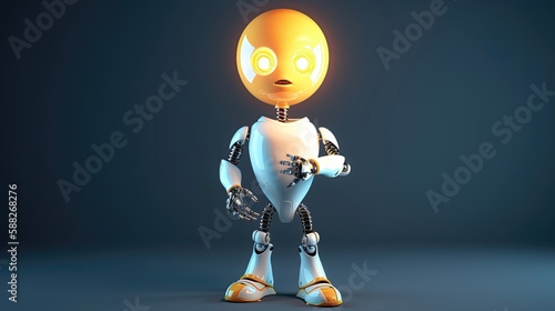 Smiling robot . Generative AI