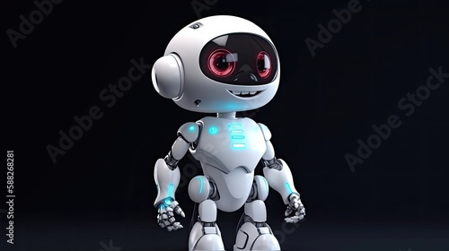 Smiling robot . Generative AI