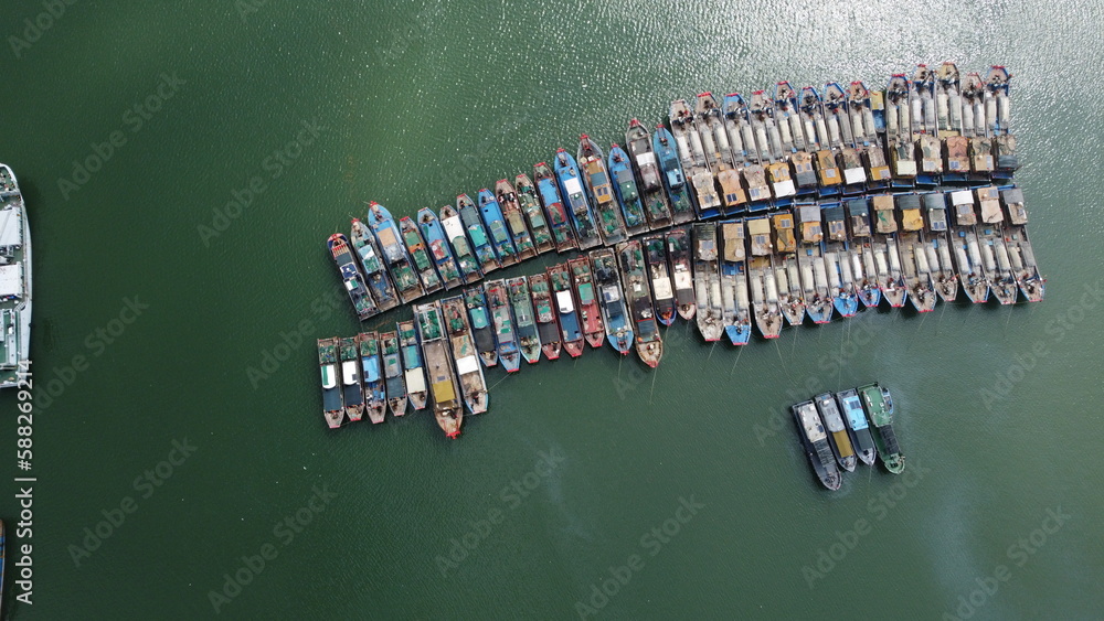 aerial view of fishing boats and ships.JPG