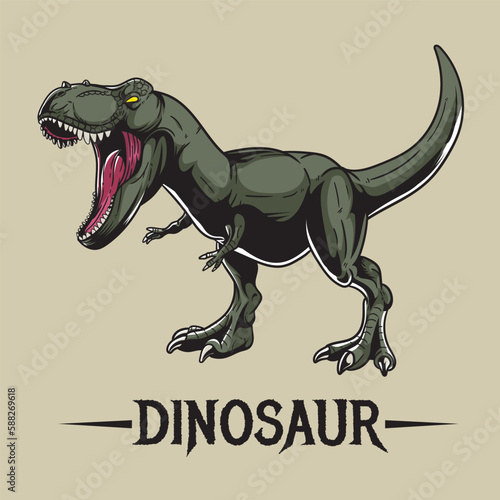 Roaring Dinosaur. Vector illustration EPS10