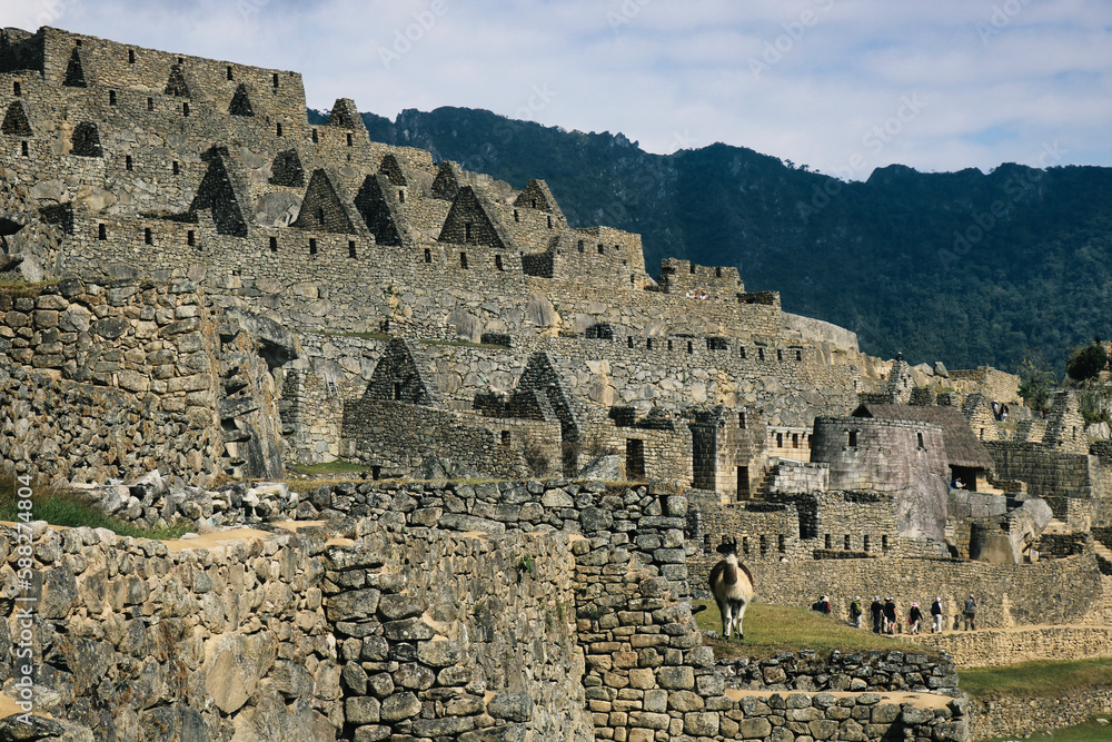 Peru Machu Picchu. Walls and Houses 