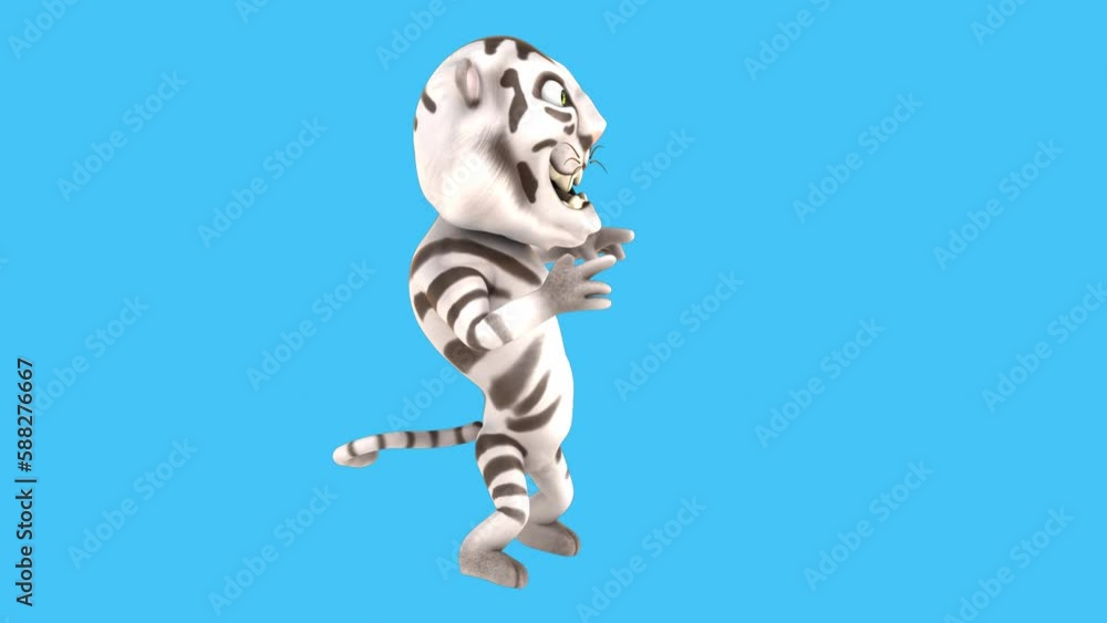Fun 3D cartoon tiger dancing (with alpha channel included) Fun 3D cartoon tiger dancing (with alpha channel included)