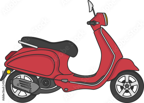 red scooter