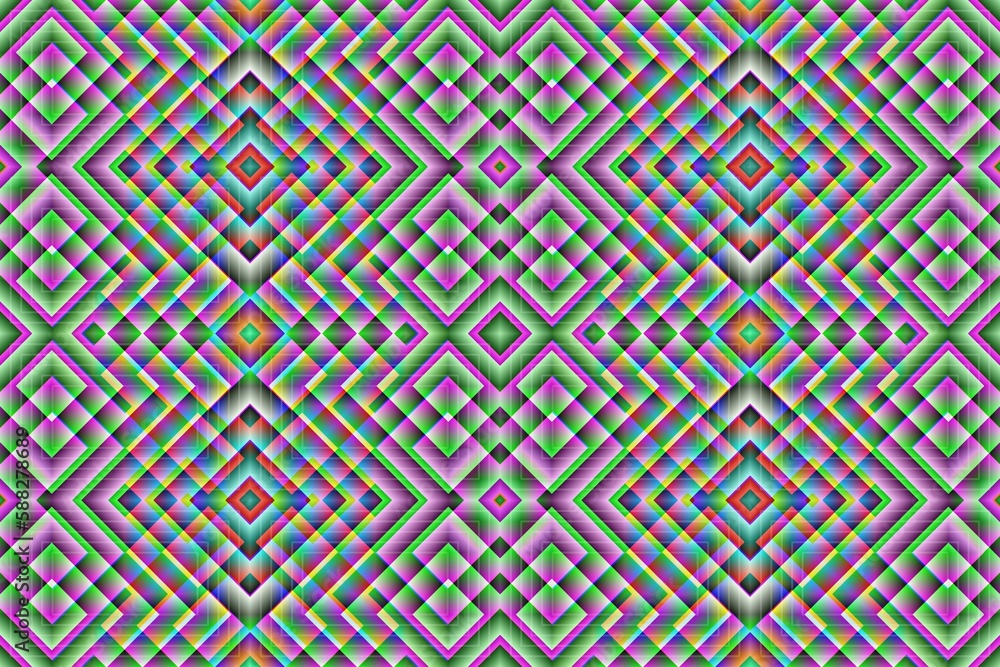 Neon colors chequered fantasy pattern, seamless Neon colors chequered fantasy pattern, seamless