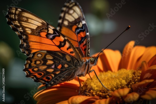 Butterfly on flower professional color grading soft © Tymofii