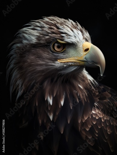 Eagle realistically photo portrait