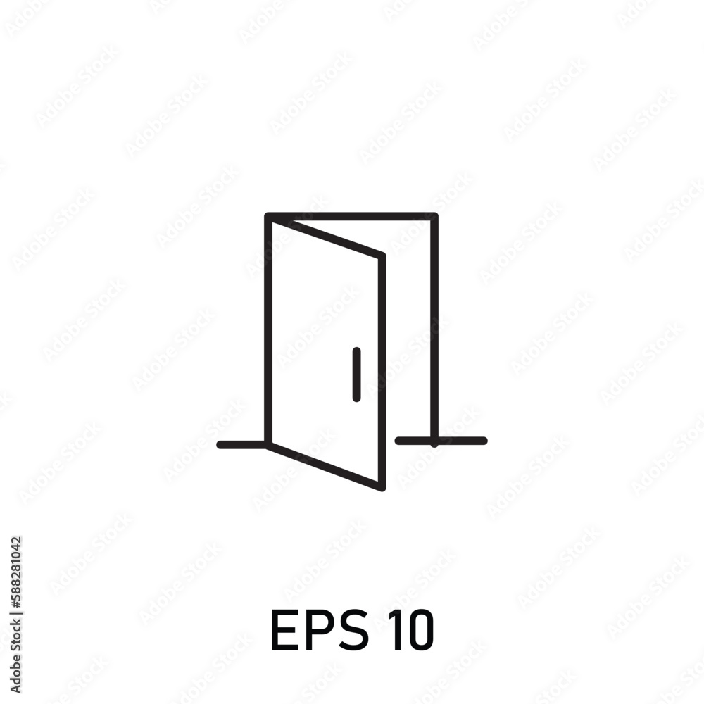 Door Icon Illustration EPS 10