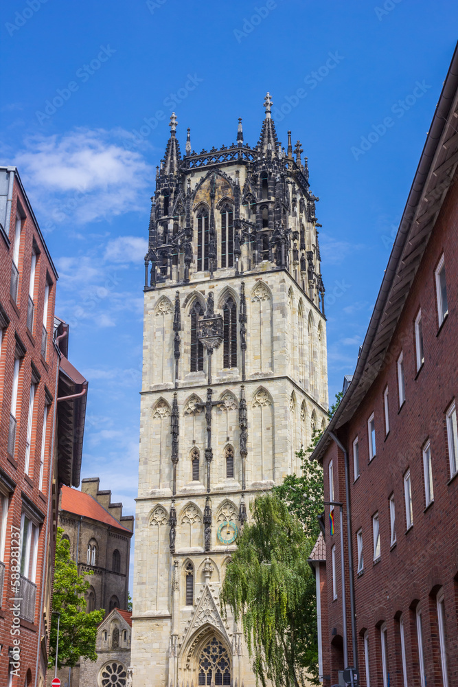 Tower of the Liebfrauenkirche church in Munster, Germany