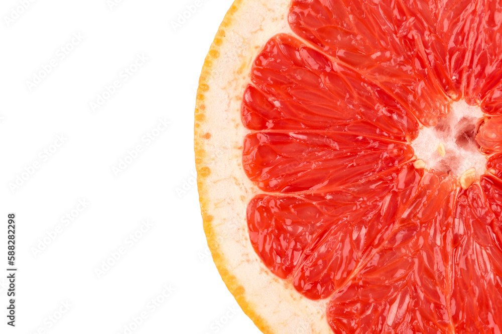 slice of grapefruit isolated on white background slice of grapefruit isolated on white background