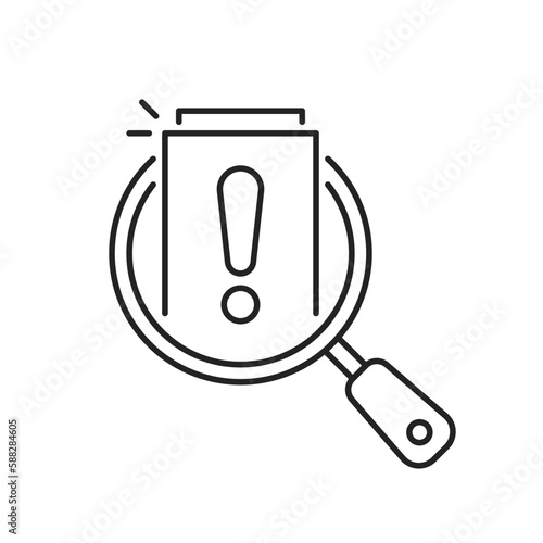 thin line doc like assesment or crisis audit icon