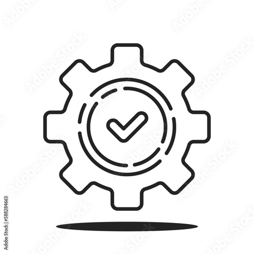 efficient maintenance icon like thin line cog gear