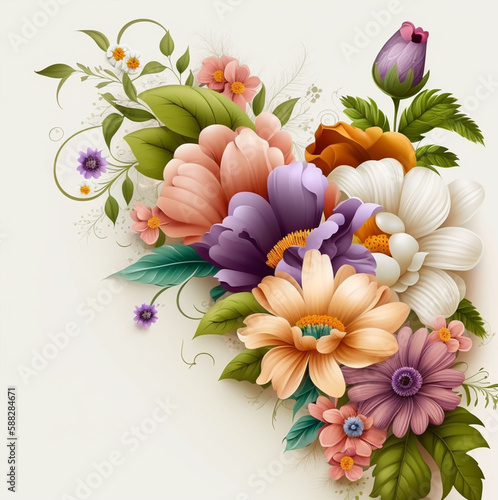 Modern colorful tropical floral pattern. Cute botanical abstract contemporary seamless pattern. Flower background