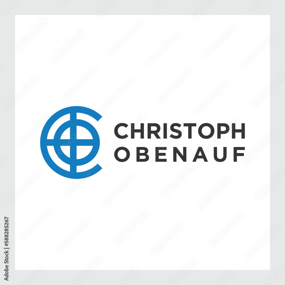 Abstract Initial Letter C and O Circle Logo. Colorful Geometric Circular Line isolated on Blue Background. Usable for Business and Technology Logos. Flat Vector Logo Design Template Element. Abstract Initial Letter C and O Circle Logo. Colorful Geometric Circular Line isolated on Blue Background. Usable for Business and Technology Logos. Flat Vector Logo Design Template Element.
