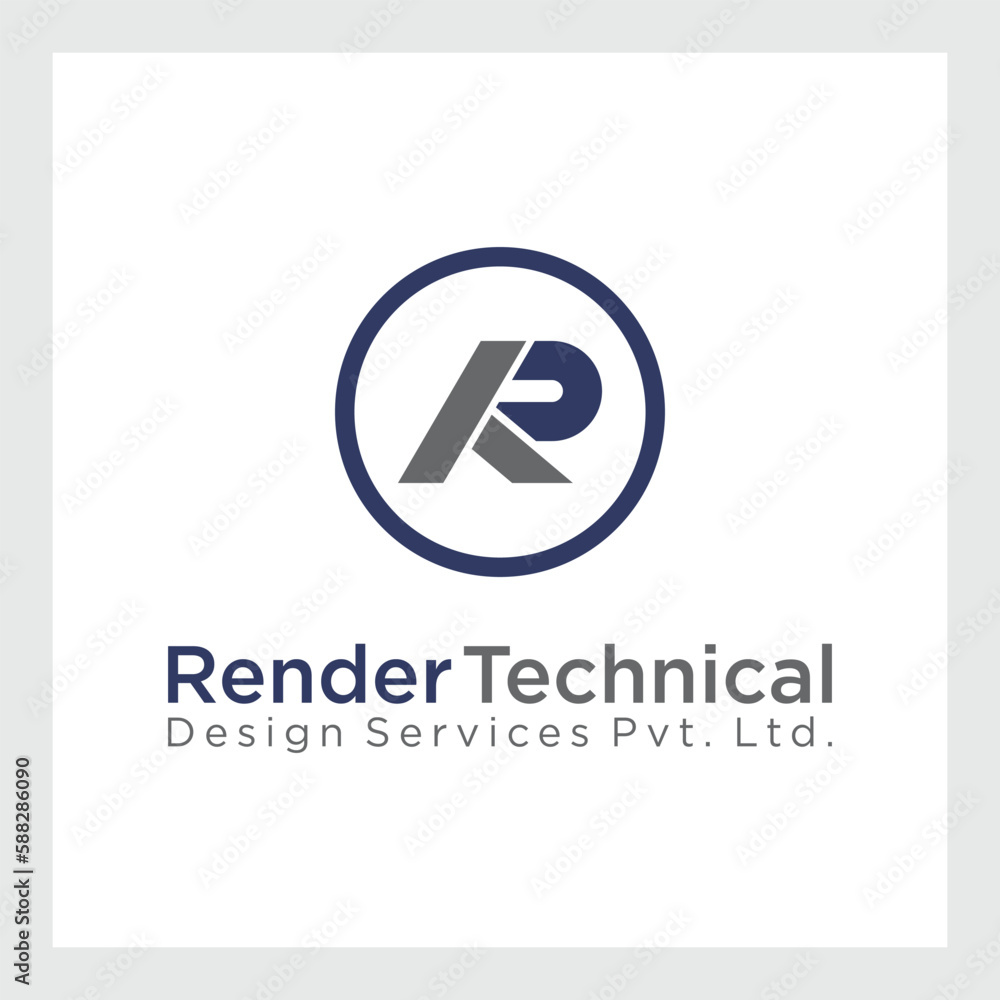 Letter R logo design.circle letter R logo template. letter R logo with simple style on white background Letter R logo design.circle letter R logo template. letter R logo with simple style on white background