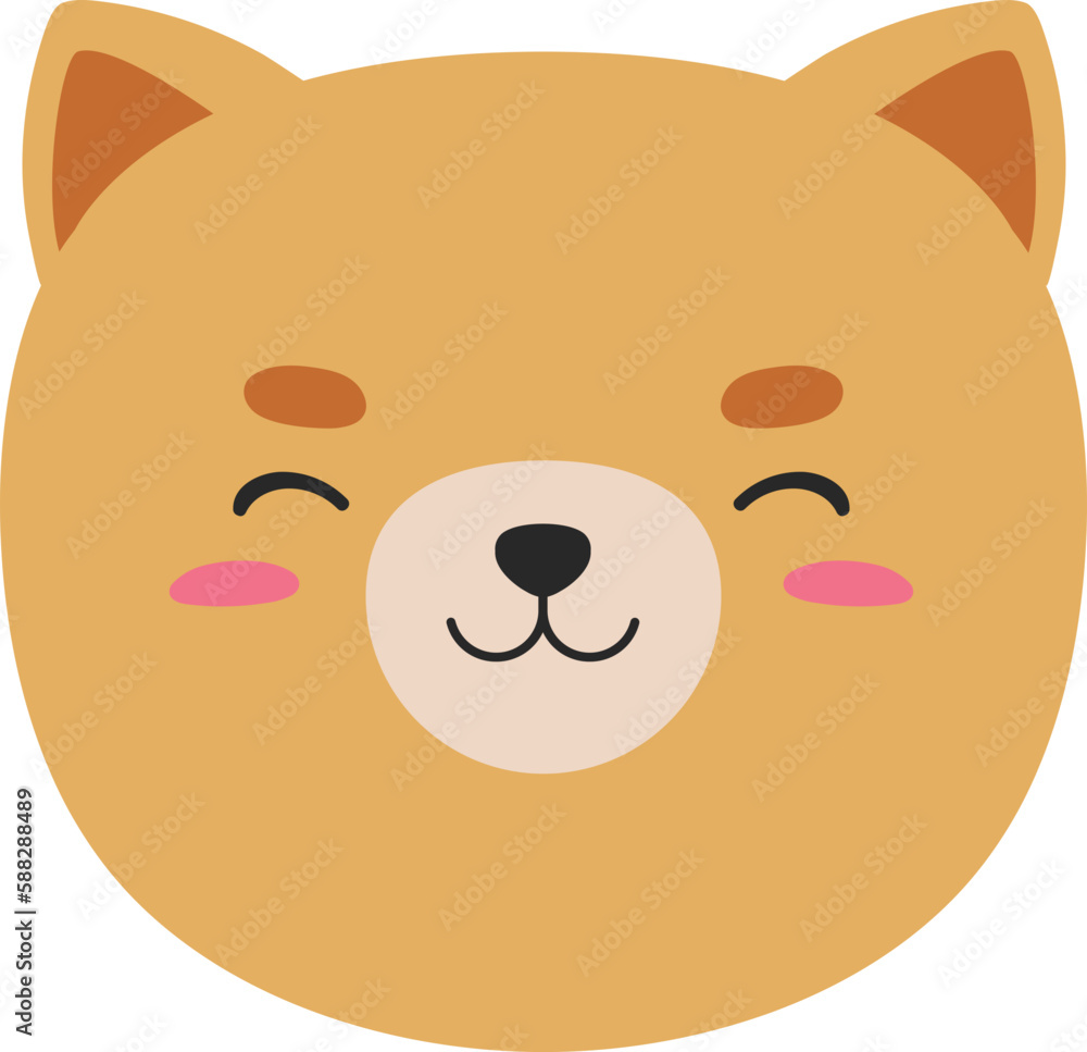Cat Cartoon Orange Face Illustration Cat Cartoon Orange Face Illustration