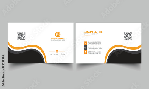 Creative and Clean Business Card (ID: 588288886)
