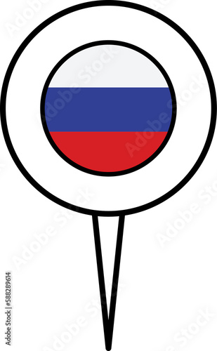 Free Download Russia flag pin location icon. - GFXLoad