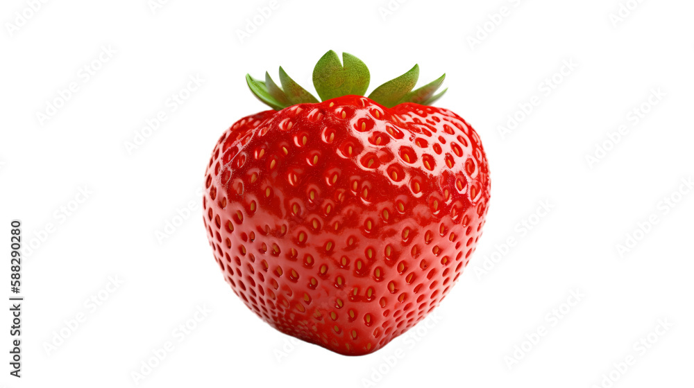 Strawberry Isolated on White Background, Image Ai Generated Strawberry Isolated on White Background, Image Ai Generated