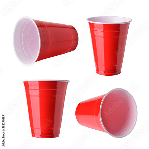 Red plastic cup collection