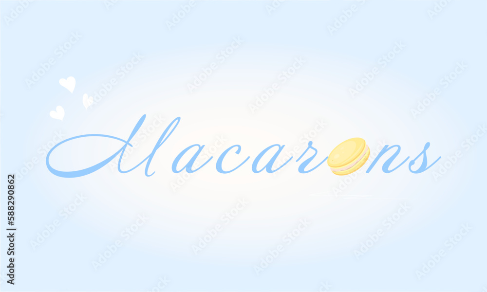 macaron logo stickers, pop art icons, retro vintage style, background