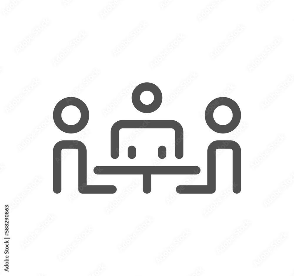 Business people related icon and linear symbol. Business people related icon and linear symbol.
